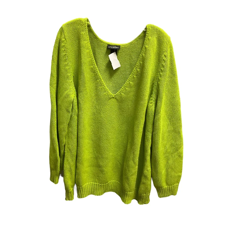 Sweater By Lane Bryant In Green, Size: 26