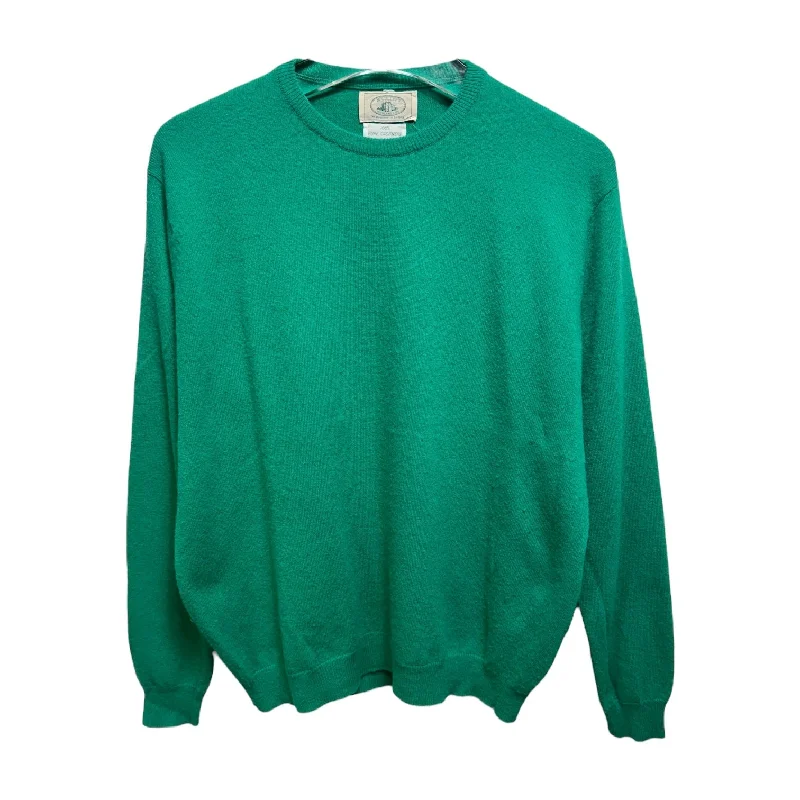 Classic Crew Fine Scottish Cashmere Sweater By McCulley’s In Green, Size: M