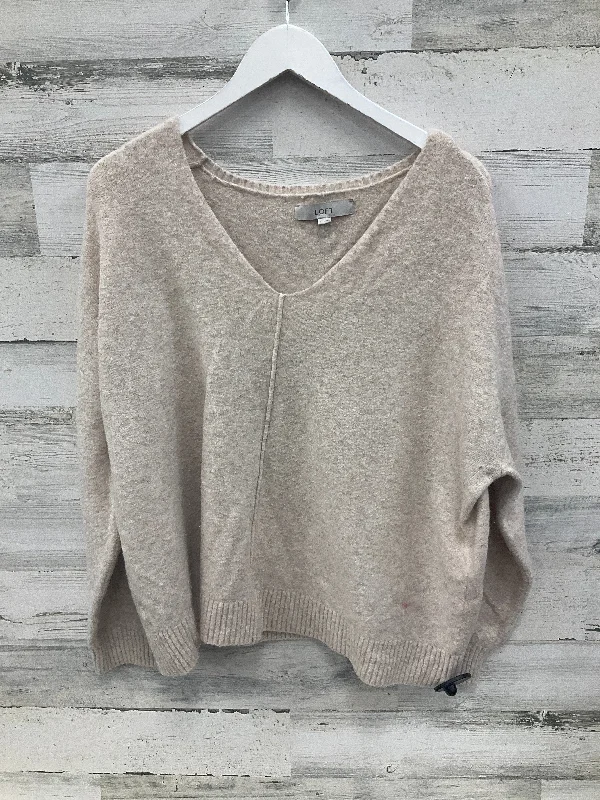 Sweater By Loft In Cream, Size: L