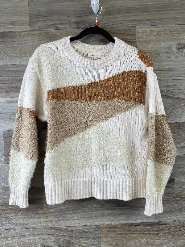 Sweater By Lou And Grey In Cream & Tan, Size: Xs