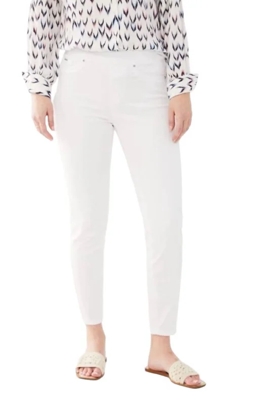 Women's Trendy Outfits Pull On Slim Ankle Jean In White