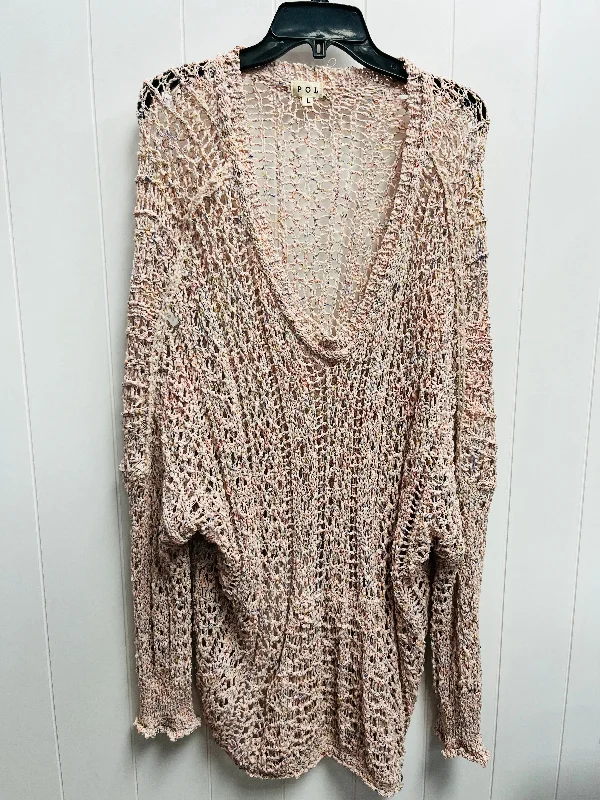 Sweater By Pol In Pink, Size: L