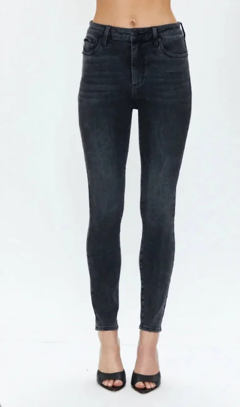 Women's Wardrobe Apparel Aline High Rise Skinny Jeans In Dark Stone Vintage