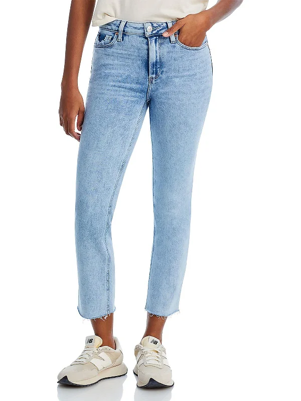 Women's Vacation Outfit Set Cindy Womens High Rise Light Wash Cropped Jeans