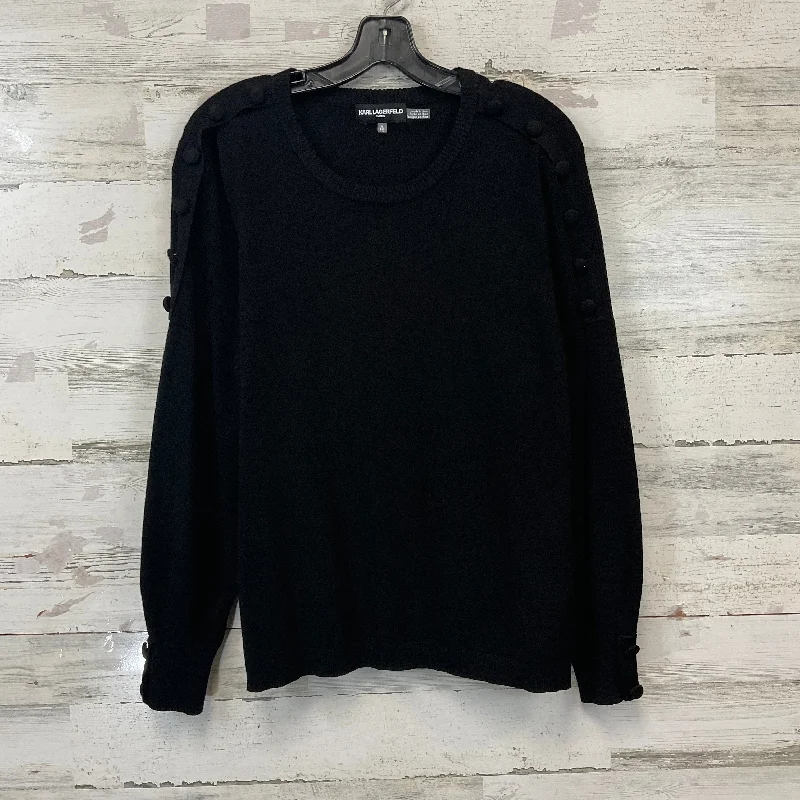 Sweater By Karl Lagerfeld In Black, Size: Xl