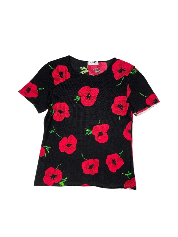 Exclusive Discount Top Short Sleeve By Moschino In Black & Red