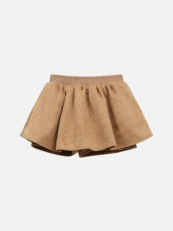 Women's Trendy Outfits Aelfric Eden Vintage Coffee Suede Skirt