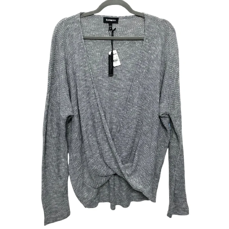 Sweater By Express In Grey, Size: L