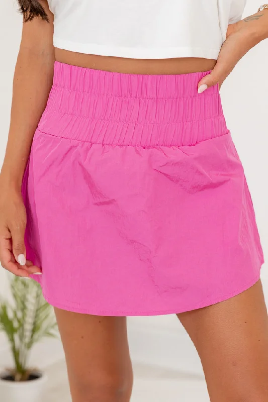 Women's Activewear Outfit Errands To Run Pink Skort