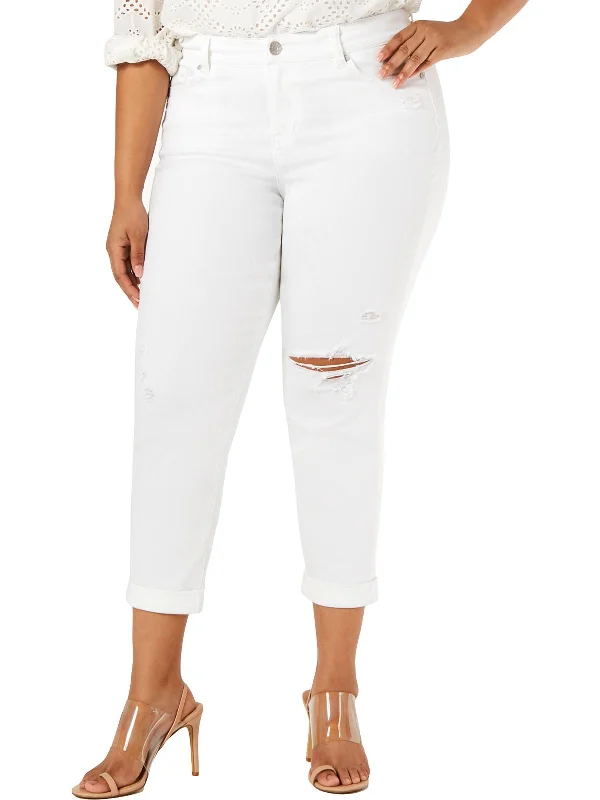 Best Online Women's Boutiques Plus Womens Denim Mid-Rise Girlfriend Jeans