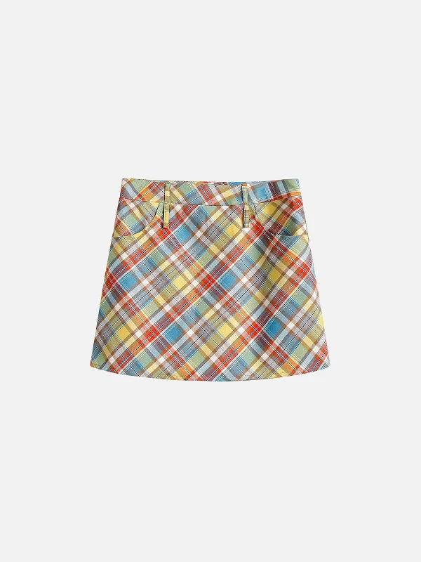 Chic Casual Wardrobe Essentials Aelfric Eden Colorful Plaid Skirt