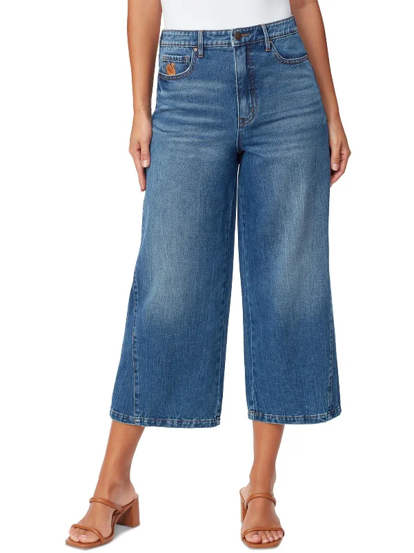 Women's Evening Wear Rori Womens Denim Wide Leg Cropped Jeans