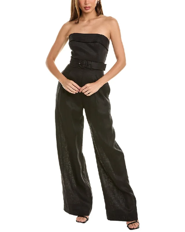 Clothing Sales Nicholas Chesa Banded Corset Linen Jumpsuit