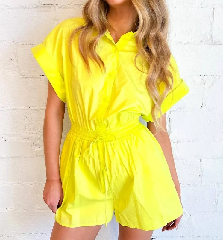 Trendy Women's Dresses Online Lemon Lime Romper