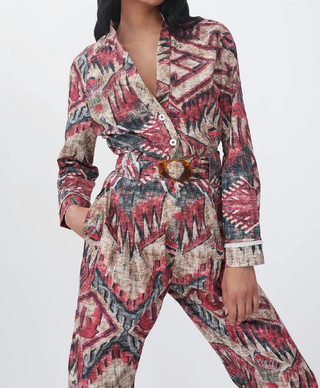 Chic Women's Clothing Online Cairo Jumpsuit In Nilo Berry