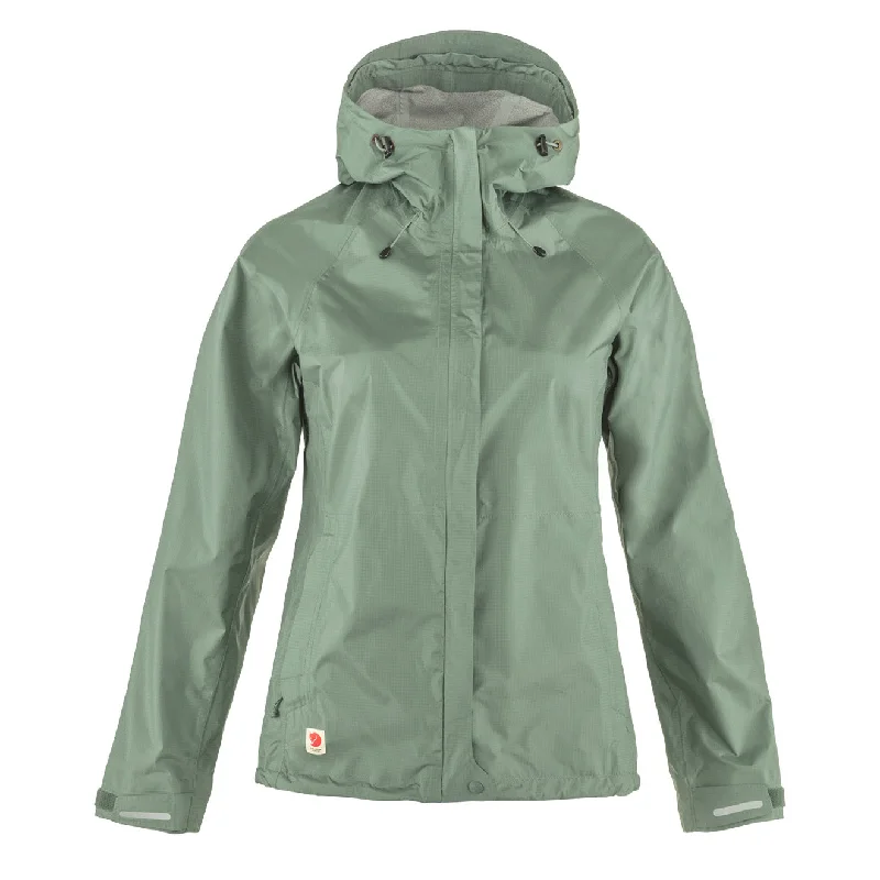 Trendy Athleisure Clothing For Women Fjallraven Womens High Coast Womens Hydratic Jacket Patina Green