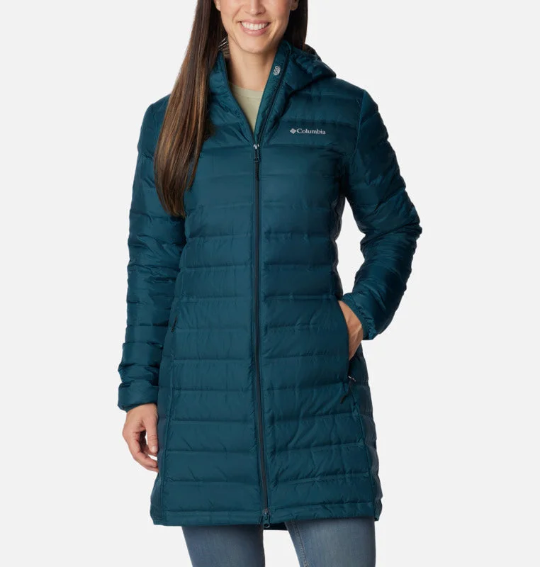 Women's Formal Event Attire Columbia Womens Lake 22 Down Long Hooded Jacket