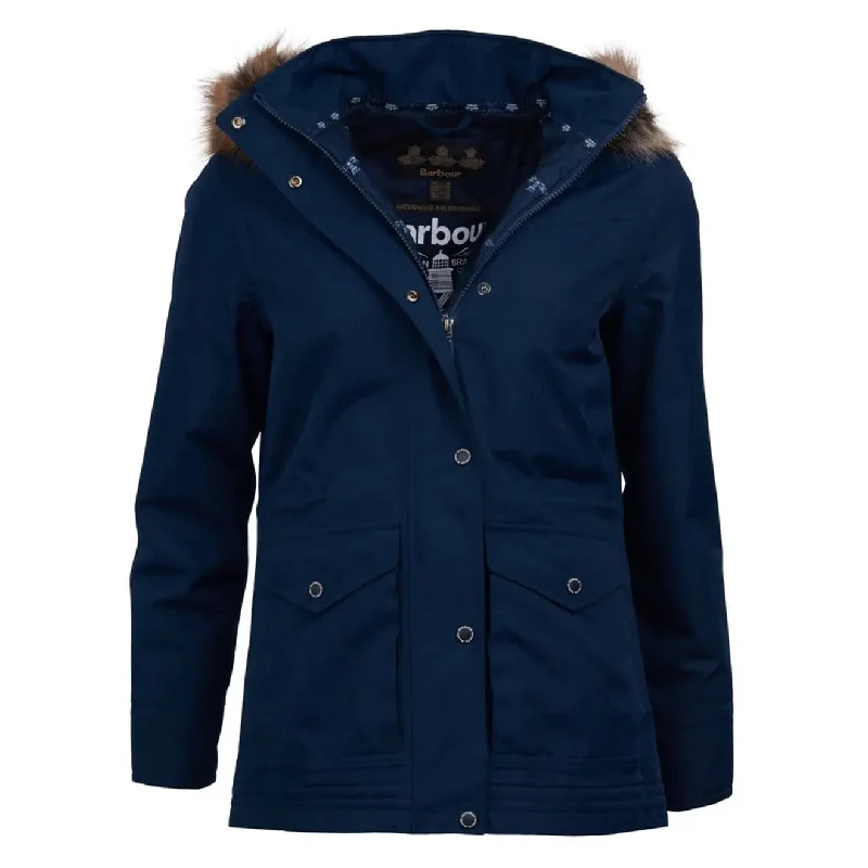 Plus Size Women's Fashion and Clothing Barbour Womens Abalone Jacket Navy / Navy