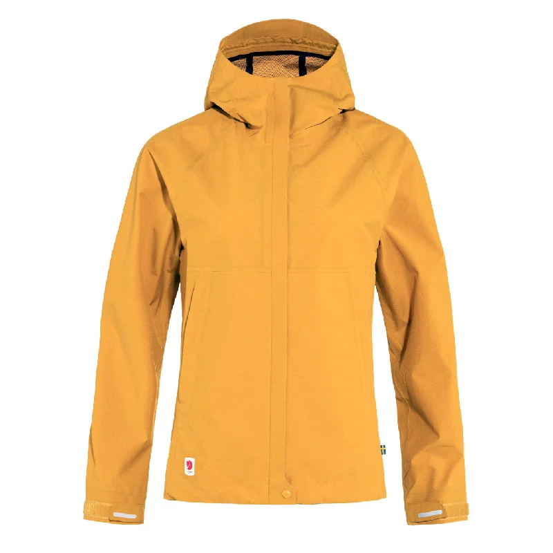 Holiday Special Offers Fjallraven Womens HC Hydratic Trail Jacket Mustard Yellow