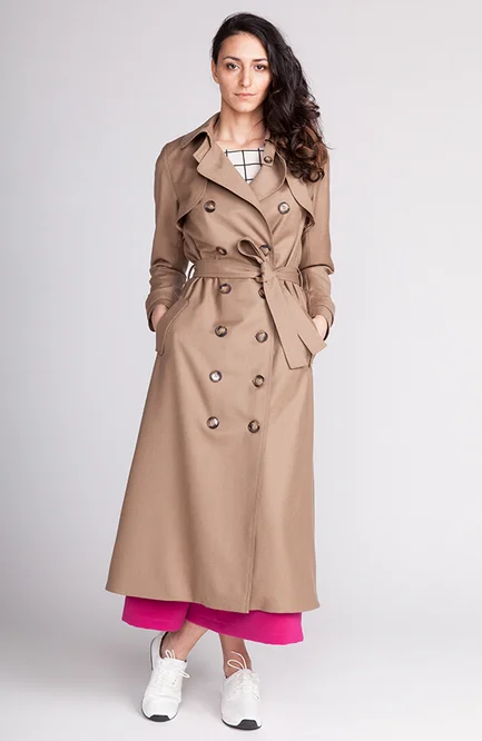 Women's Vintage-Inspired Outfit Named Isla Trench Coat