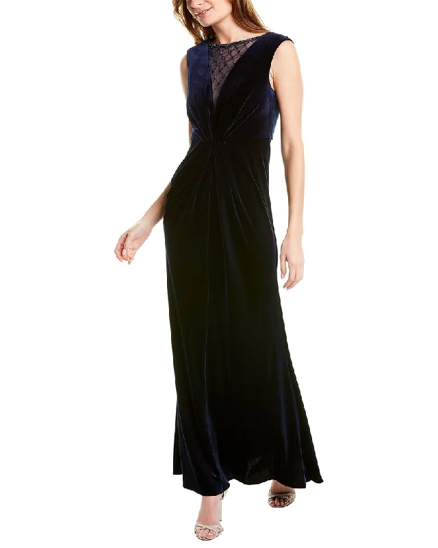 Women's Clothing Outfit Set Adrianna Papell Velvet Gown