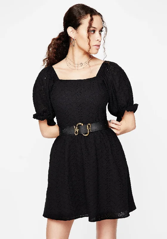 Affordable Fashion for Women Euthymia Broderie Puff Sleeve Mini Dress