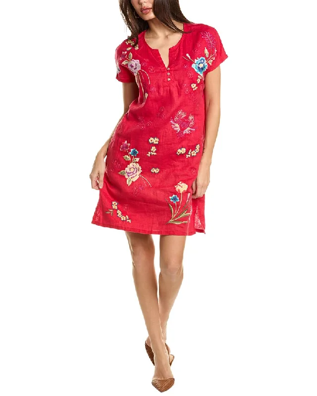 Women's Evening Wear for Special Occasions Johnny Was Jessi Button Front Linen Mini Dress