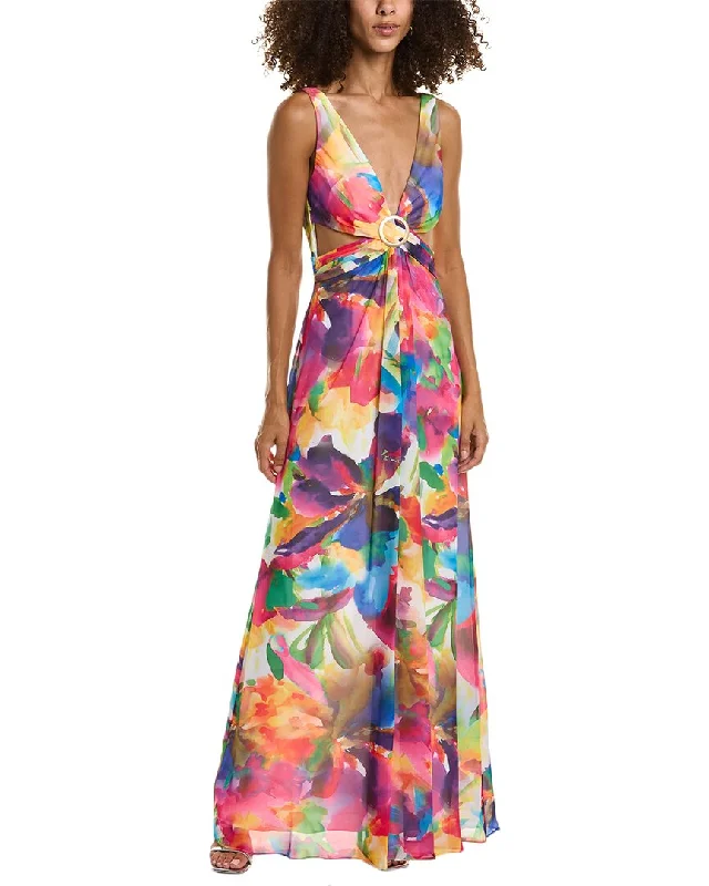 Women's Comfortable Clothes For Weekends Liv Foster Printed Gown