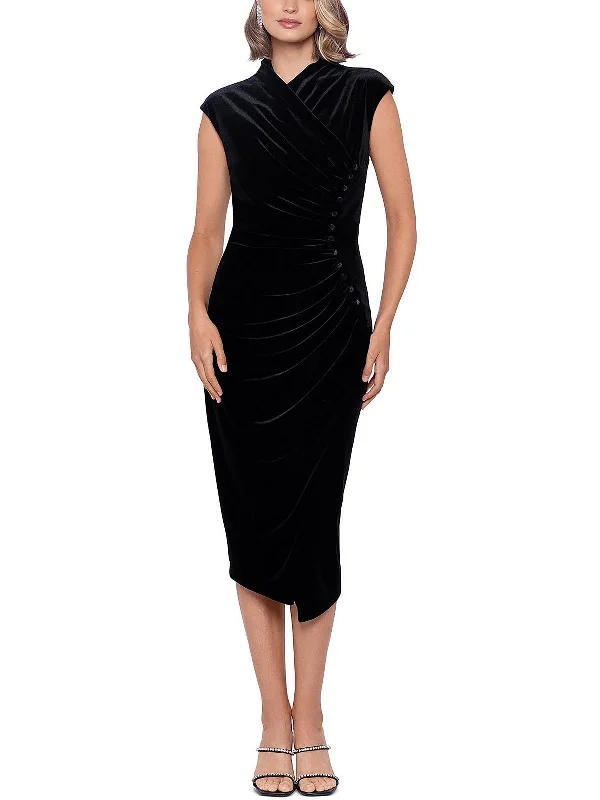 Casual Apparel For Women Womens Velvet Long Cocktail and Party Dress