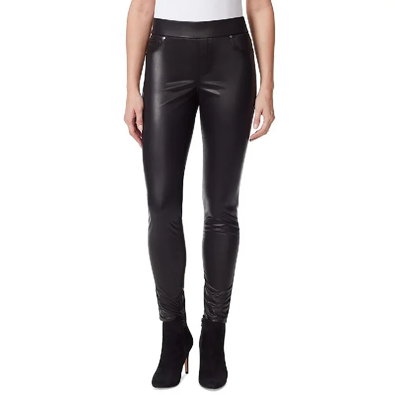 Casual Style for Busy Women Avery Womens Faux Leather Slim Skinny Pants