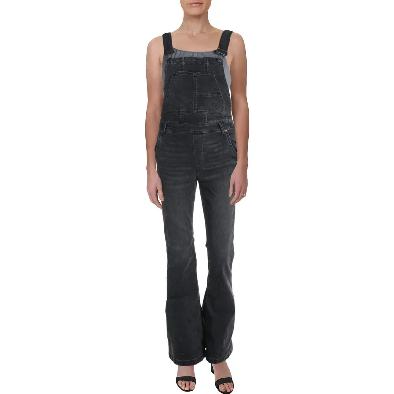 Women's Elegant Garments Carly Womens Denim Flare Leg Overall Jeans