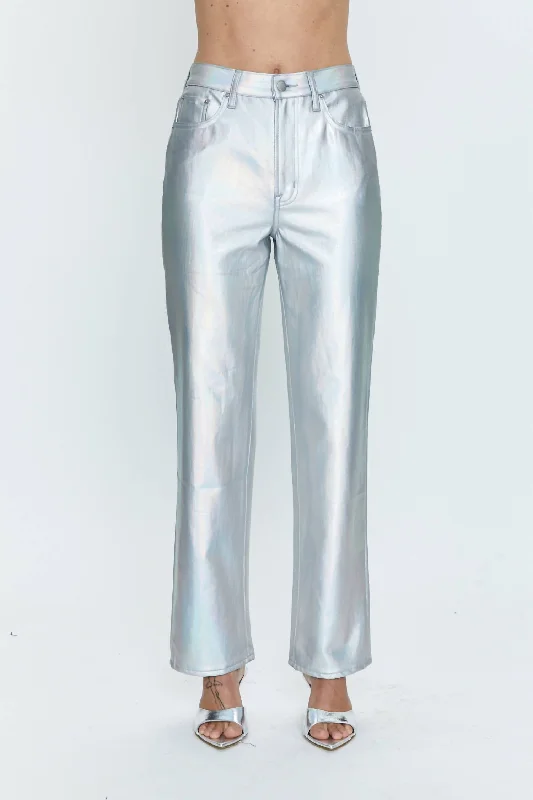 Women's Evening Clothes Cassie High Rise Straight Pant In Coated Prism