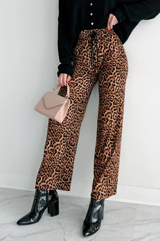 Women's Tops And Clothing DOORBUSTER Cat Naps Leopard Print Lounge Pants (Leopard)