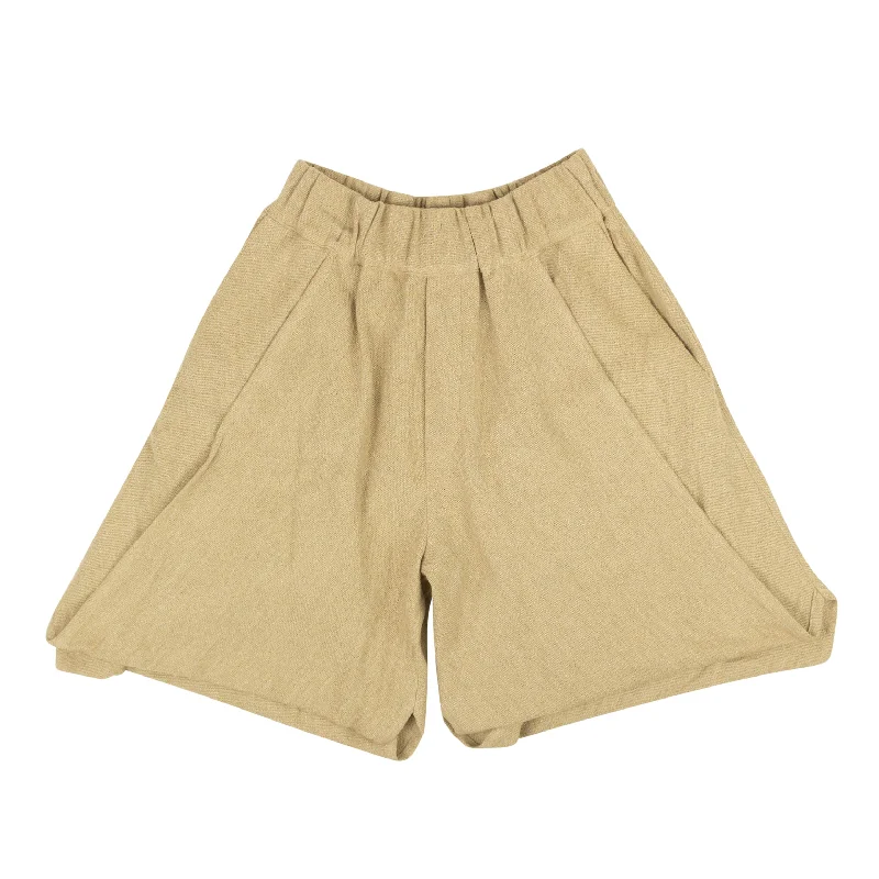 Women's Workout Clothing Palomo Linen Blend Shorts - Beige