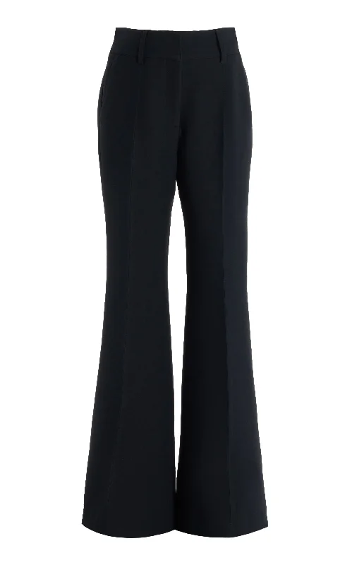 Women's Clothing for Every Occasion Rhein Pant in Black Wool Silk Cady