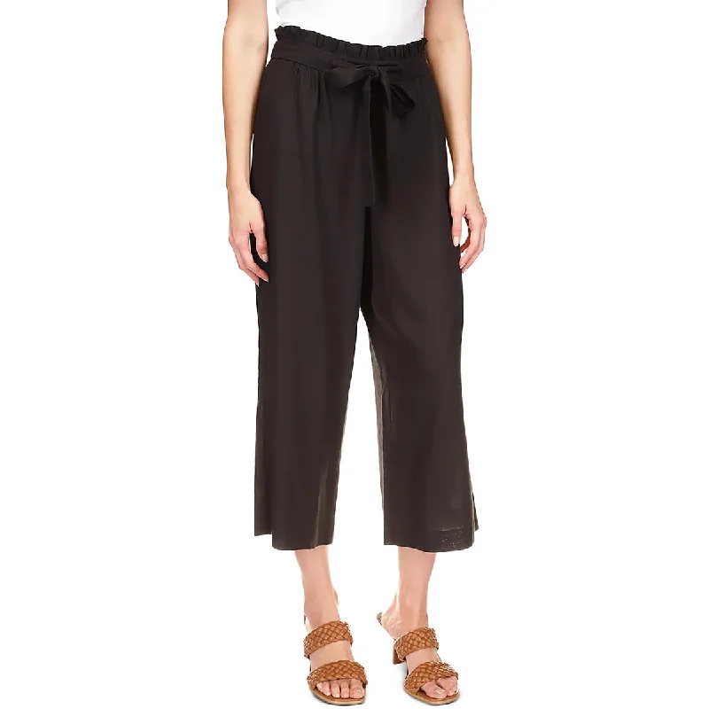 Affordable Women's Outfit Womens Linen Tie Front Wide Leg Pants