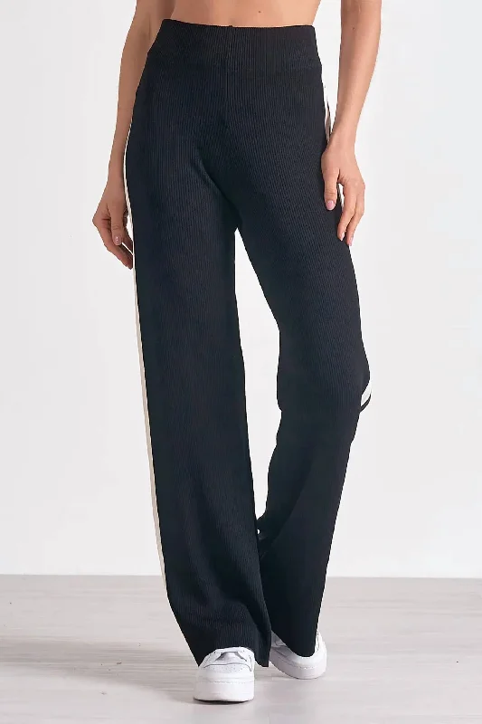 Timeless Women's Garments Wyatt Pant Pull On Side Pant In Black/white